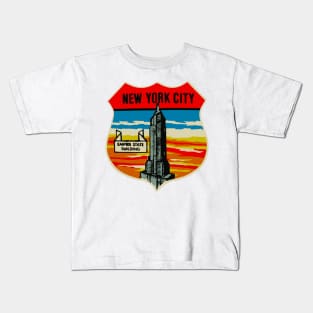 Vintage Empire State Decal Kids T-Shirt